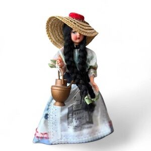 Vintage 50s Italian Souvenir Doll  Firenze Florence Folk Costume 7”